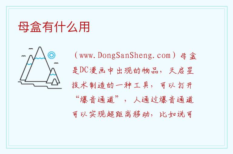 母盒有什么用